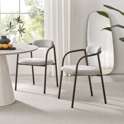 Rhea grey fabric - grey, dining