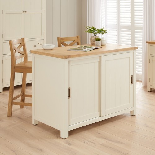 Marbury cream kitchen island - cream,